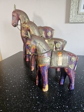 Vintage Asian Handcarved Horses