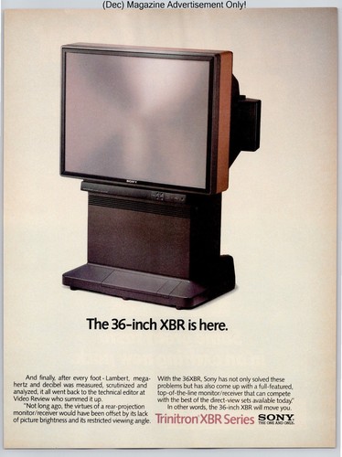 Sony trinitron xbr rear - xbr,