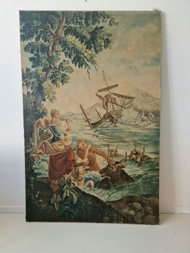 Large antique oil painting - painting, of