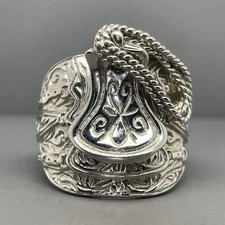 Sterling Silver Saddle Ring -