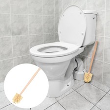 Compact Wooden Toilet Brush Bathroom Cleaning Tool Deep Clean