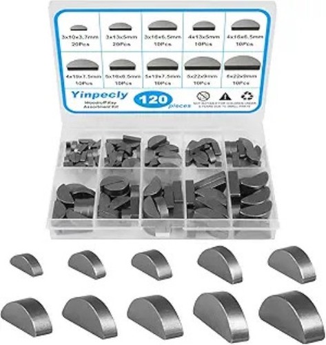120pcs woodruff key assortment - 120pcs,