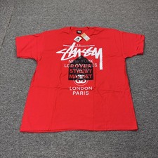 Stussy Shirt Mens XL Red Dover