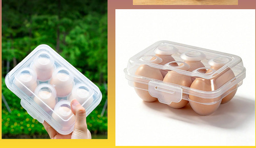 Grid egg holder box - egg, tray