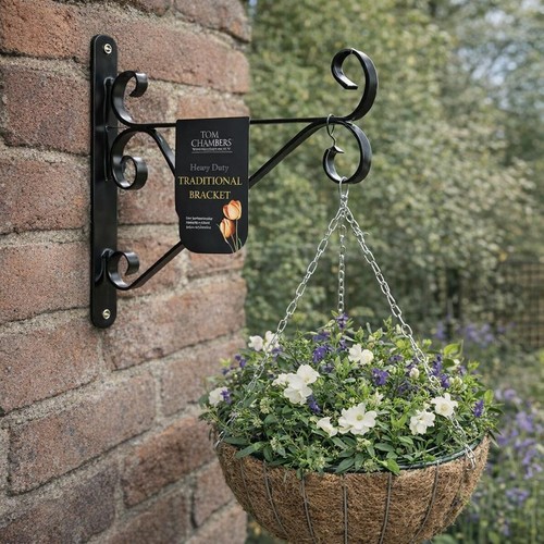 Hanging basket bracket heavy - hanging,