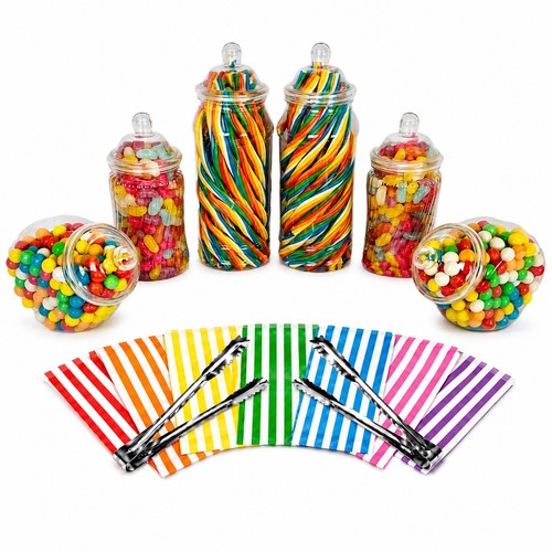 Plastic sweet jars - plastic,