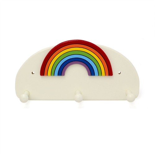Children rainbow coat rack - rainbow,