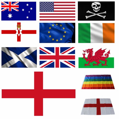 Large 5x3ft flags country - large,