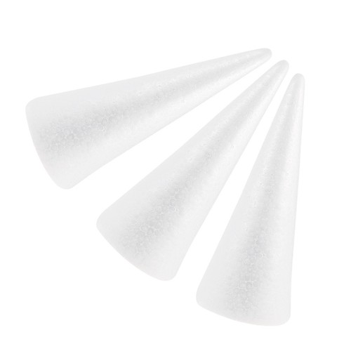 White foam craft cones 3pcs - cones,