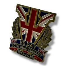 The VE Day 80th Anniversary Pin Badge - World War 2 Memorabilia WW2