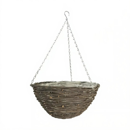 Hanging basket rattan - rattan, 16"