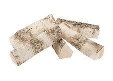 New Big Ceramic Logs birch tree 5pcs HAND MADE for bio ethanol, gas fireplaces