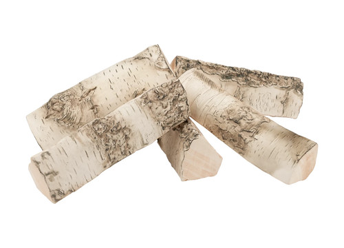 New big ceramic logs birch - new,