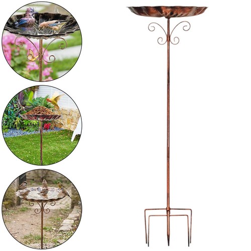 Iron freestanding bird bath - freestanding,