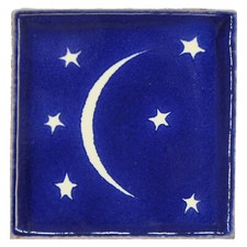 Ula - Handmade Mexican Ceramic Talavera Small 5cm Tile Ethically Sourced