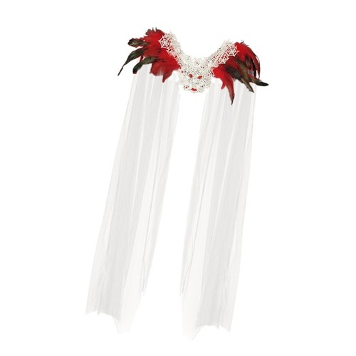 Women feather shawl cape - s,