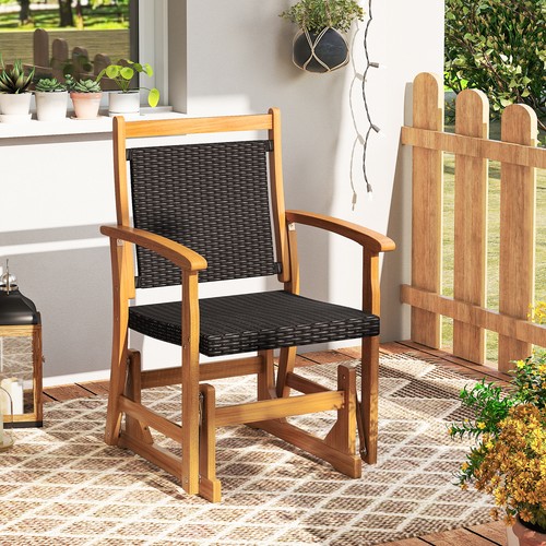 Outdoor wooden glider chair - glider,