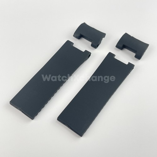 22mm black silicone - 22mm, silicone/rubber