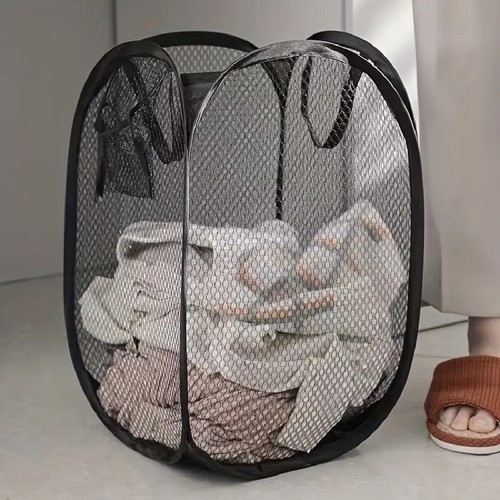 Mesh pop laundry basket - mesh, pop-up
