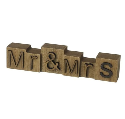 Mrs wooden block sign - wooden,