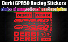 Derbi GPR50 Racing Scooter Stickers Decal Set Kit GPR-50 CHOICE OF 16 COLOURS!