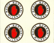 4 ADESIVI STICKERS RUOTE BORRANI Cm. 2,7 PICCOLI NUOVI ORIGINALI - 052