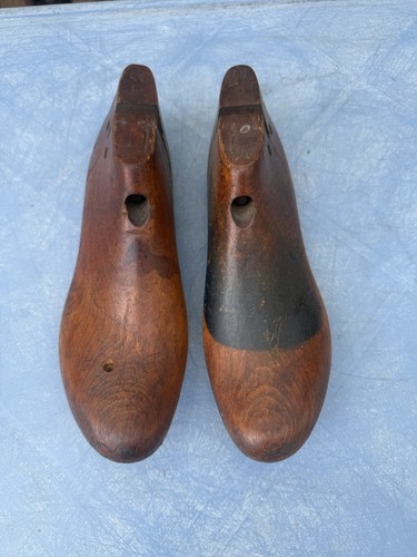 Pair antique wooden - of,