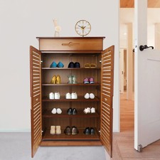 Tier Retro 5Bamboo Shoe Rack Storage Shelf Unit Cabinet Entryway Shoe Organizer