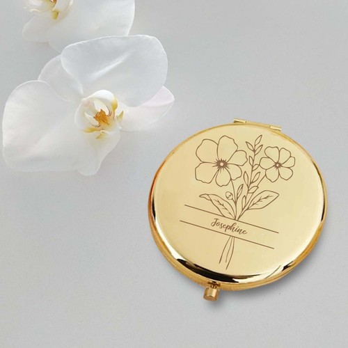 Personalised compact mirror - personalised,