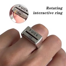 Creative Fu*k Rotatable Mood Control Ring  Interactive Ring 