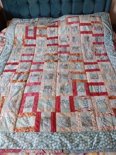 Hand crafted patchwork quilt - hand,