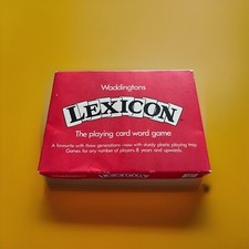 Vintage Waddingtons LEXICON Playing Card Word Game with Black PLAY TRAY
