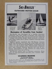 1961 Scandia Marine Ski-Breeze Motor-Sailer Boat vintage print Ad