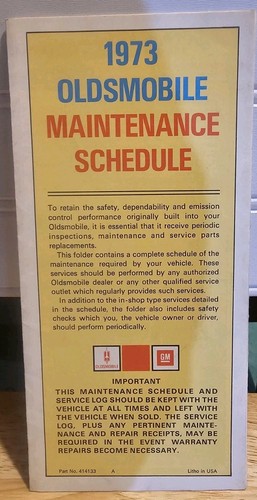 1973 oldsmobile maintenance