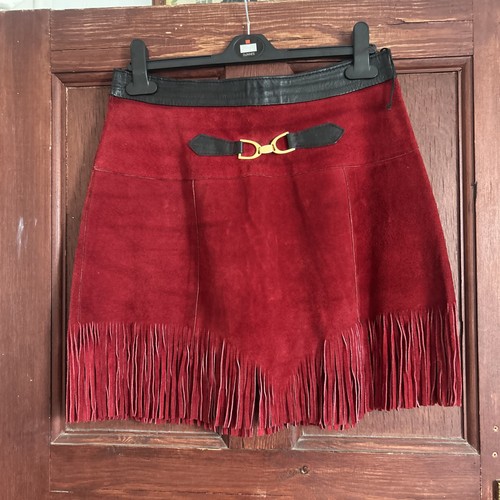 Waist vintage red - 28”, suede