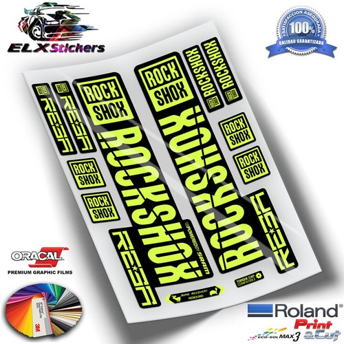 Rockshox reba fluor stickers - fluor,