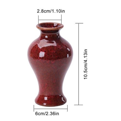 Red glazed ceramic - glazed, vase