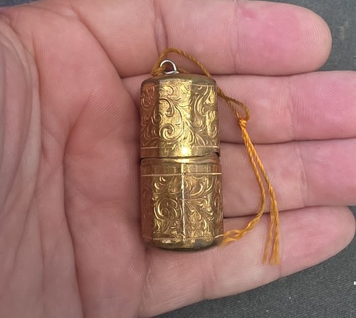 Antique thimble case with - antique,