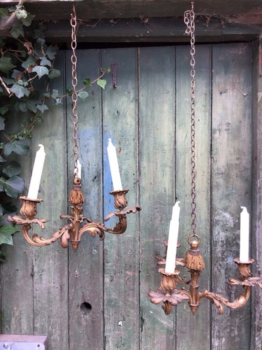 Pair antique gilt - pair,