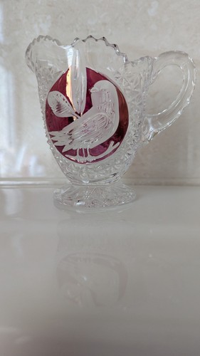 Hofbauer red bird crystal jug - red,