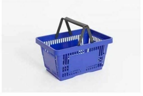 Plastic shopping basket blue - plastic,