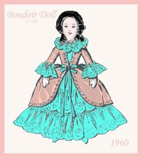 Reproduction of a Vintage Boudoir 15" Tall doll Sewing Pattern