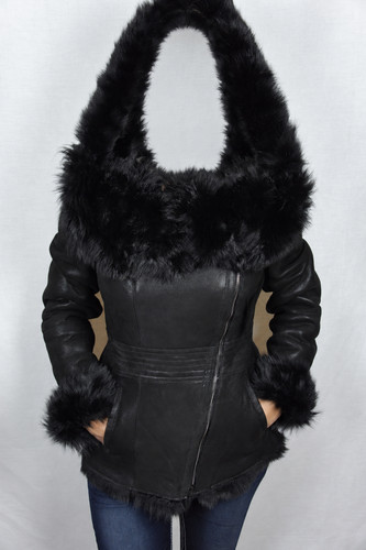 Black 100 sheepskin toscana - 100%,