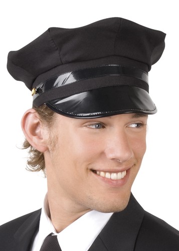 Adult size black peaked - adult,