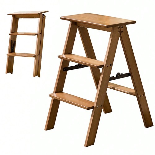 Foldable library ladder chair - library,