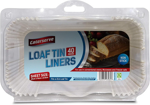 Caterserve loaf tin liners - tin,
