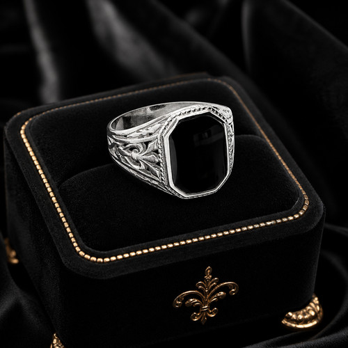 Sterling silver gents - gents, ring