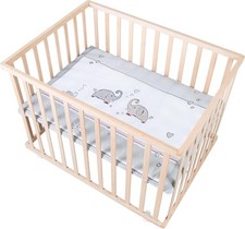 Wooden Baby Playpen Natural