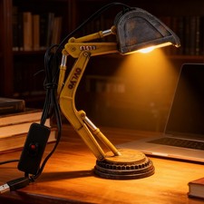 Creative Digger Desk Lamp Excavator Night Light Table Reading Bedroom Office Kid