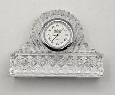 Galway Irish Crystal Quartz Mantel Desk Clock Roman Numerals- Working Condition
